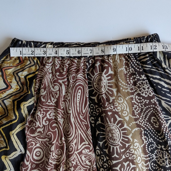 SOLD Chico's Silk Long Full Peasant Brown Skirt M - Picture 8 of 8